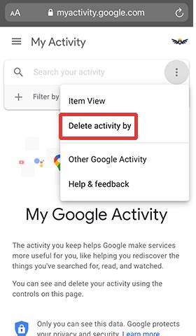 myactivity.google.com history delete all|How to delete Google Search history .
